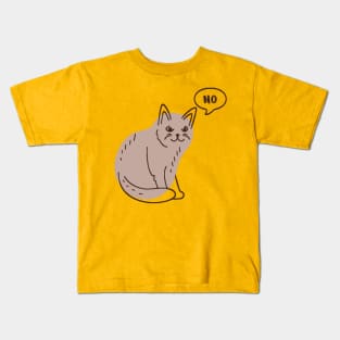 Cat Says No Kids T-Shirt